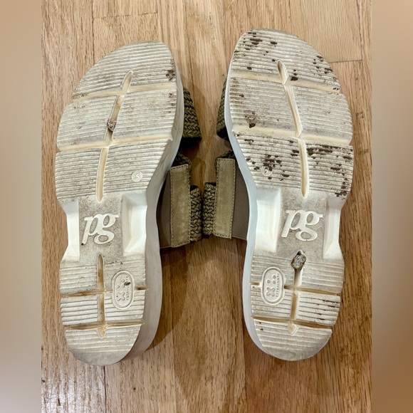 Paul Green Harlo Slide Sandal — Olive Green Taupe Woven Leather, UK 5 / US 7.5 - Picture 10 of 10